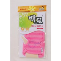 免搓澡巾백묘韩文炫彩型粉色